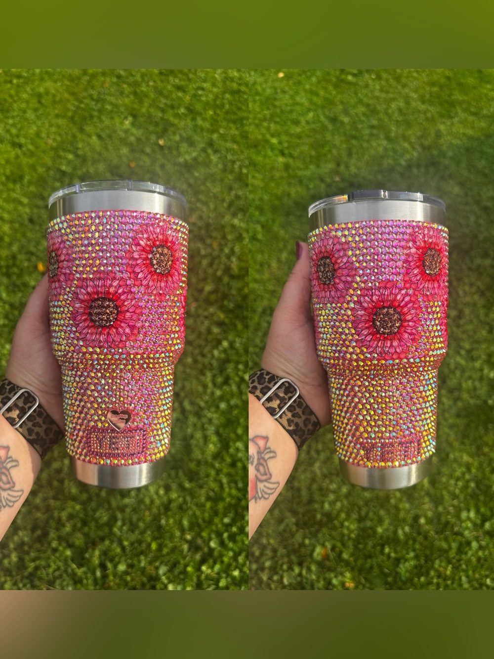Yeti Rhinestone 30 oz Tumbler with Sunflowers